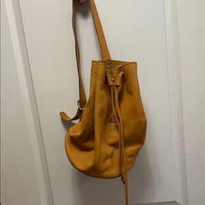 Tan Leather Women's Backpack